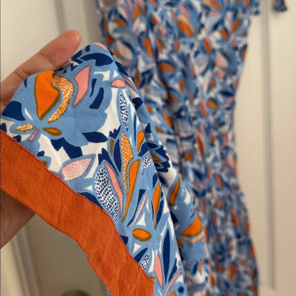 THML Blue and Orange Floral Dress - Picture 5 of 11